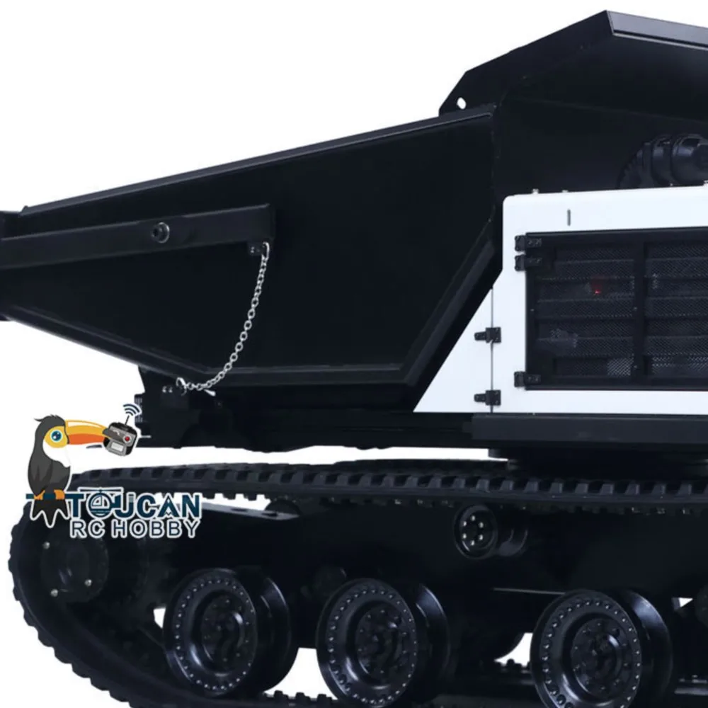 

1/14 Super Frog T14R Panther RC Hydraulic Crawler Dump Truck Frsky X14 RC Metal Tracked Tipper Construction Vehicles for Boys