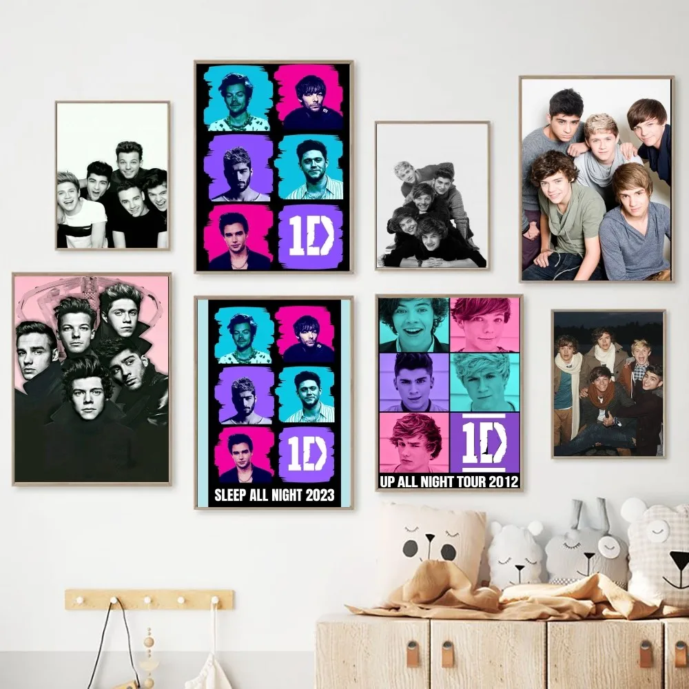 One D-Directions Poster No Framed Poster Kraft Club Bar Paper Vintage Poster Wall Art Painting Bedroom Study Stickers