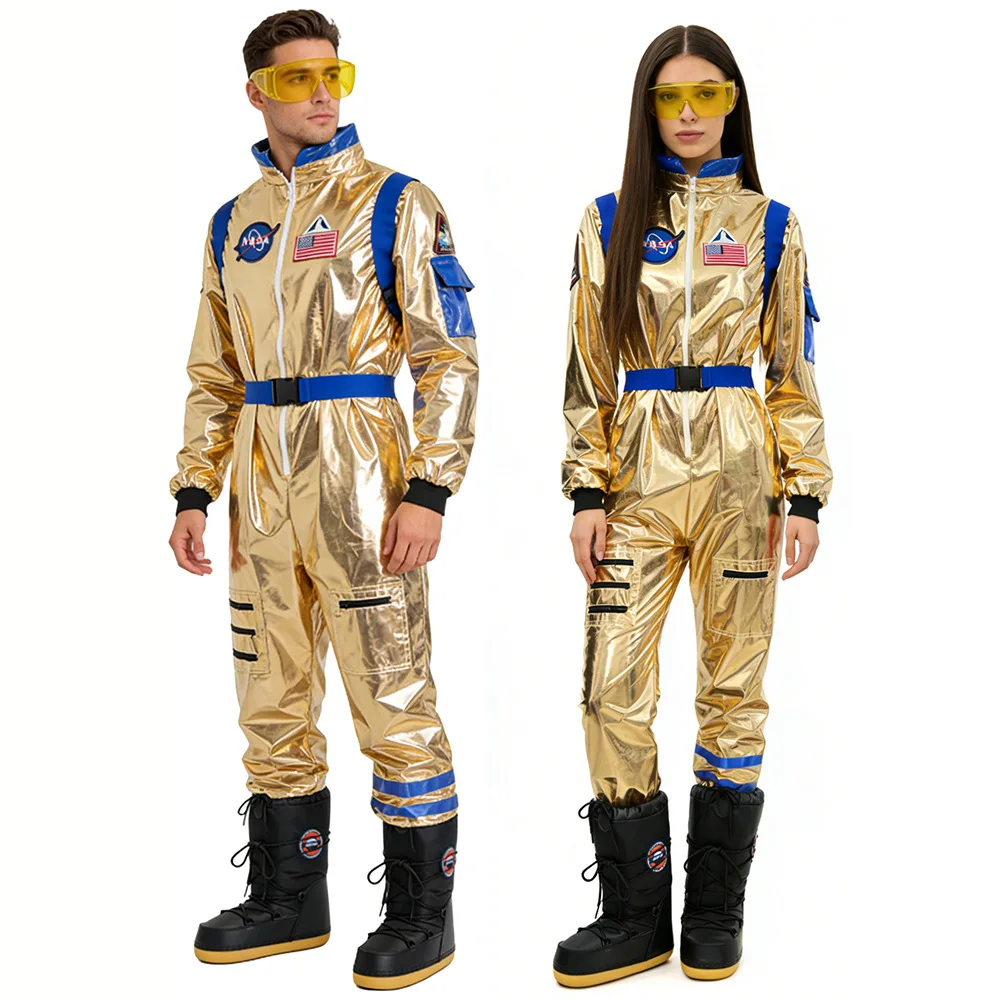 

Couple Astronaut Space Suit Halloween Adult Cosplay Costume Fancy Dress Stage Outfit Unisex for Men Women Outfits Clothes