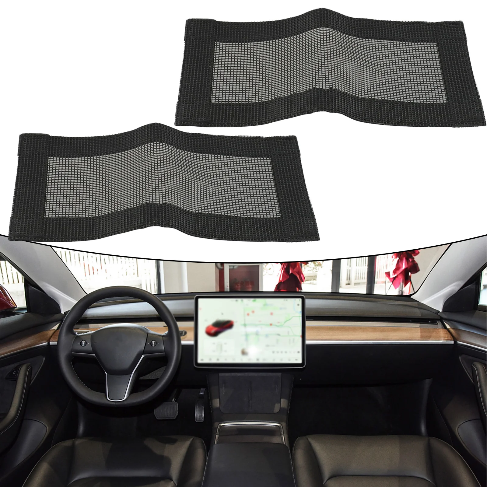 24.7x12cm Car Air Vent Cover Under Seat Vent Efficient Airflow Compatible With Model Y Compatible With Model 3