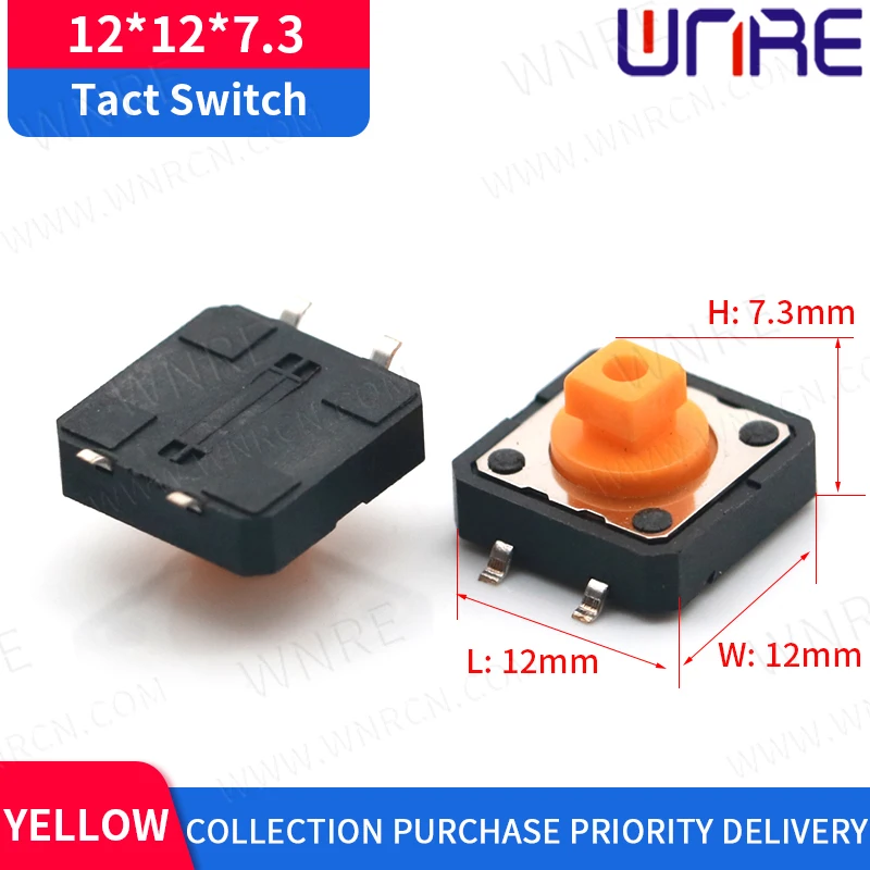 50pcs Round Tactile Push Button Caps Kits Red Blue Yellow White Black Blue Gray for 12*12*7.3mm Micro Tact Switch