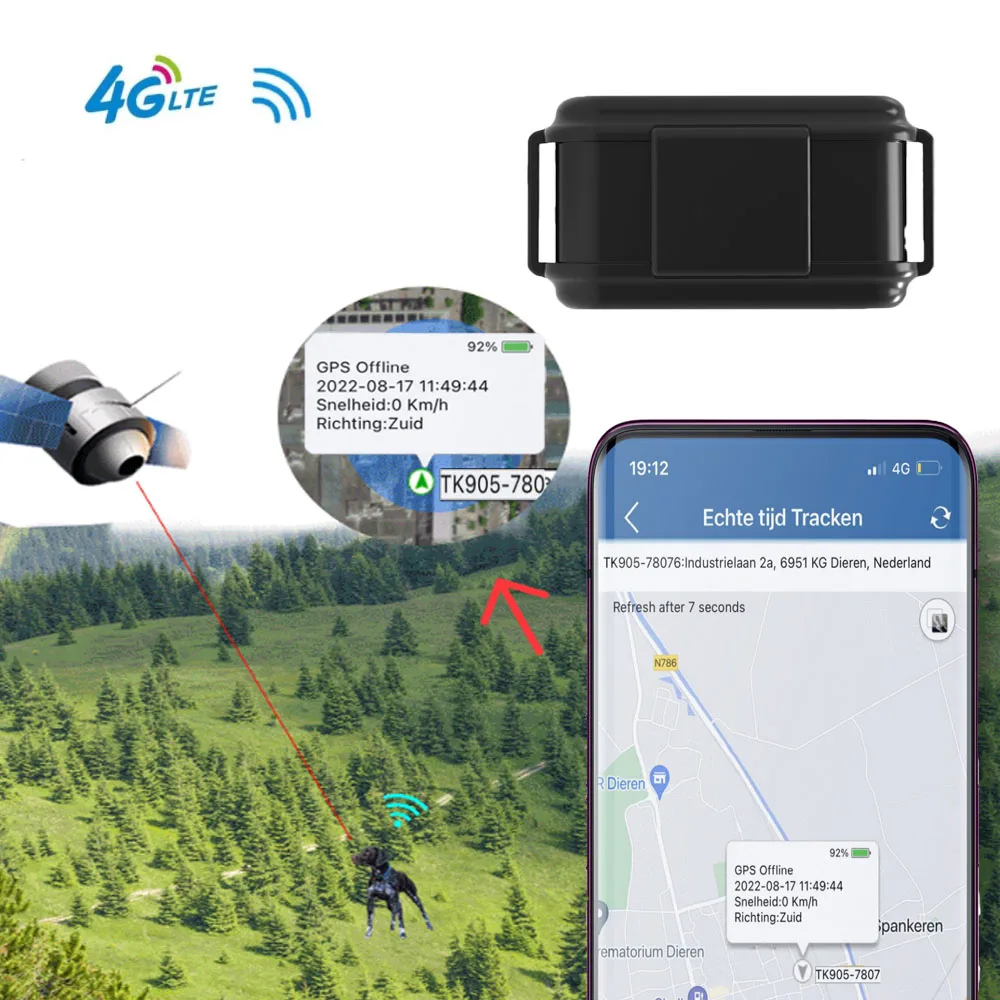 4G Animal GPS Tracker Cow Camel Sheep Dog GPS Locator Long Standby Waterproof Livestock Management Free APP