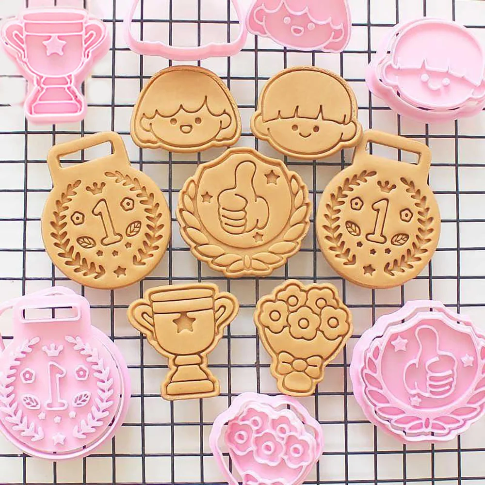

Trophy Flowers Cookie Mold DIY Bakery Tools and Accessories Cookie Stamp
