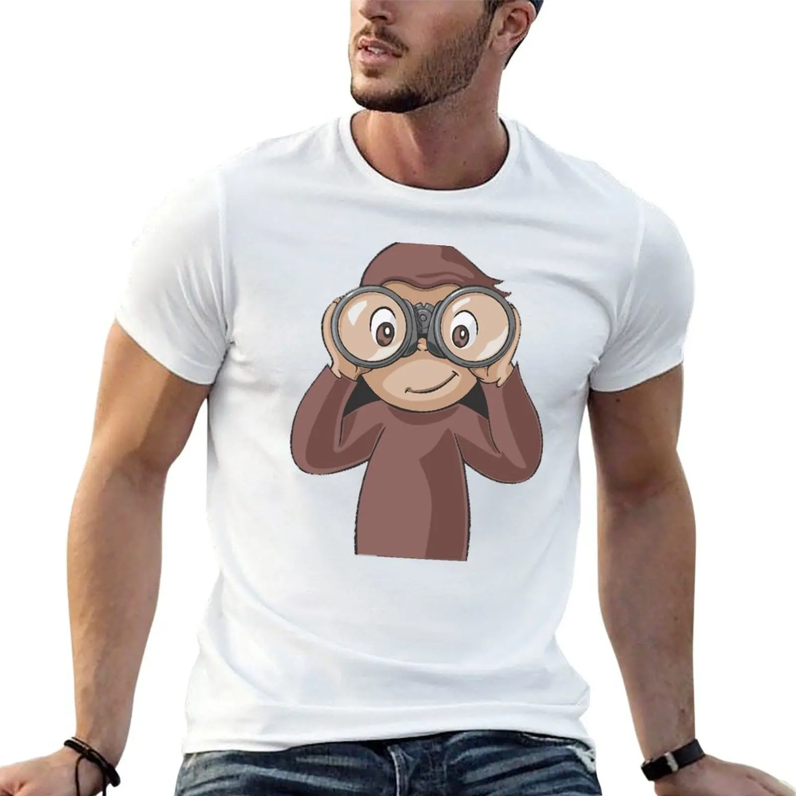 

Curious George. T-Shirt t shirts for man graphic funny cotton t shirts man 100% T-Shirt