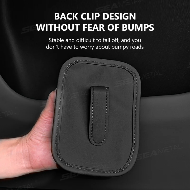 SEAMETAL Car Side Door Cup Holder Wear-Resistant Waterproof Pu Leather Drink Rack Stable Bottle Holder Universal Car Organizer image 3