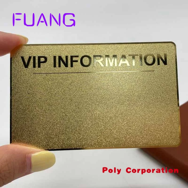 

Custom Luxury Etch Waterproof Game Embossing Name Thin Metal Business Card Logo