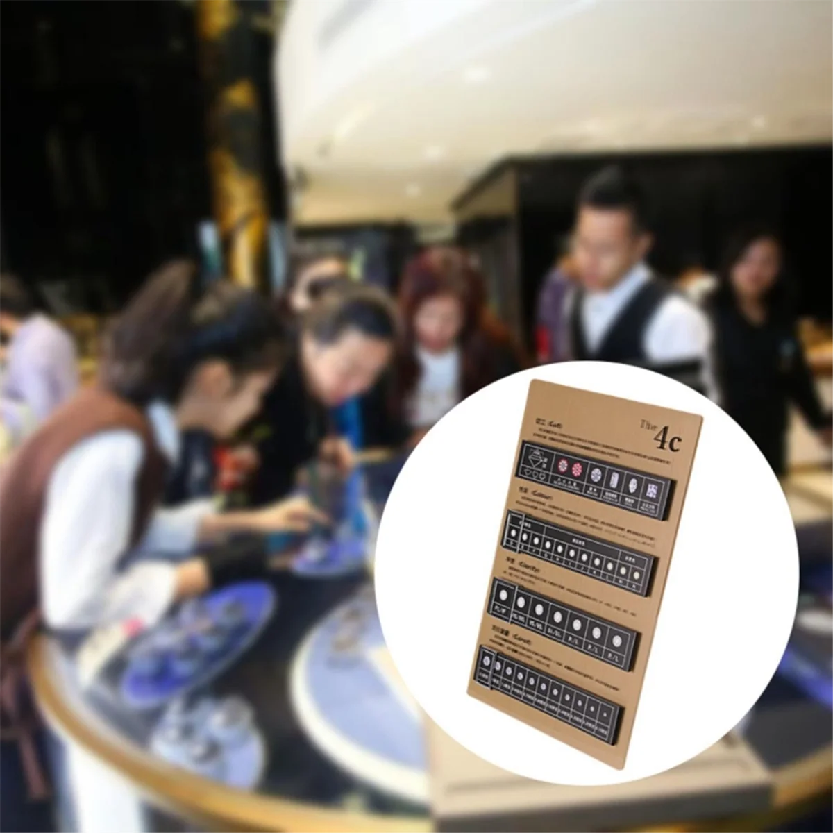 A79G الماس لوحة التدرج 4C عرض مجلس أداة تحديد المجوهرات أداة التدريس الدعامة لتصنيف التعليم ، C