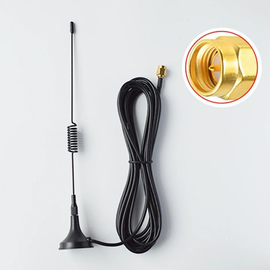 GSM GPRS هوائي 900 -1800Mhz 3M 3dbi SMA ذكر كابل التحكم عن بعد قاعدة مغناطيسية #5