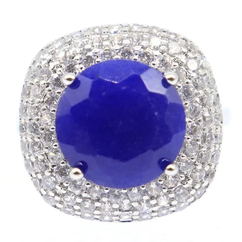 

Buy 4 Get 1 Free 5.8g Customized 925 SOLID STERLING SILVER Rings Big Real Green Emerald Real Blue Sapphire Red Ruby CZ