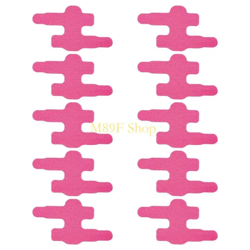M89F 10Pieces Precuts Finger Support Bandages with Double Straps and Breathable Materials Spandex for Joint Protections