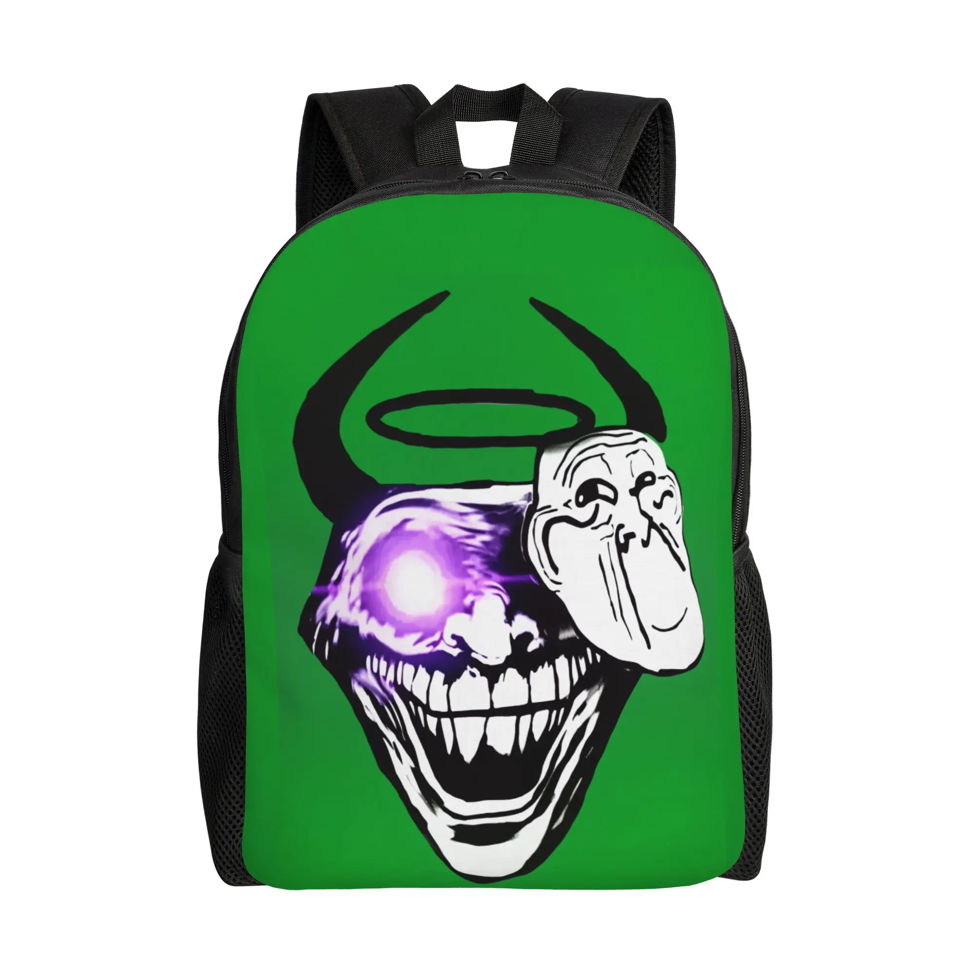 Trollface Rage Comic Meme Image Of A Character Backpack Women Big Backpacks Streetwear High School Bags University Rucksack