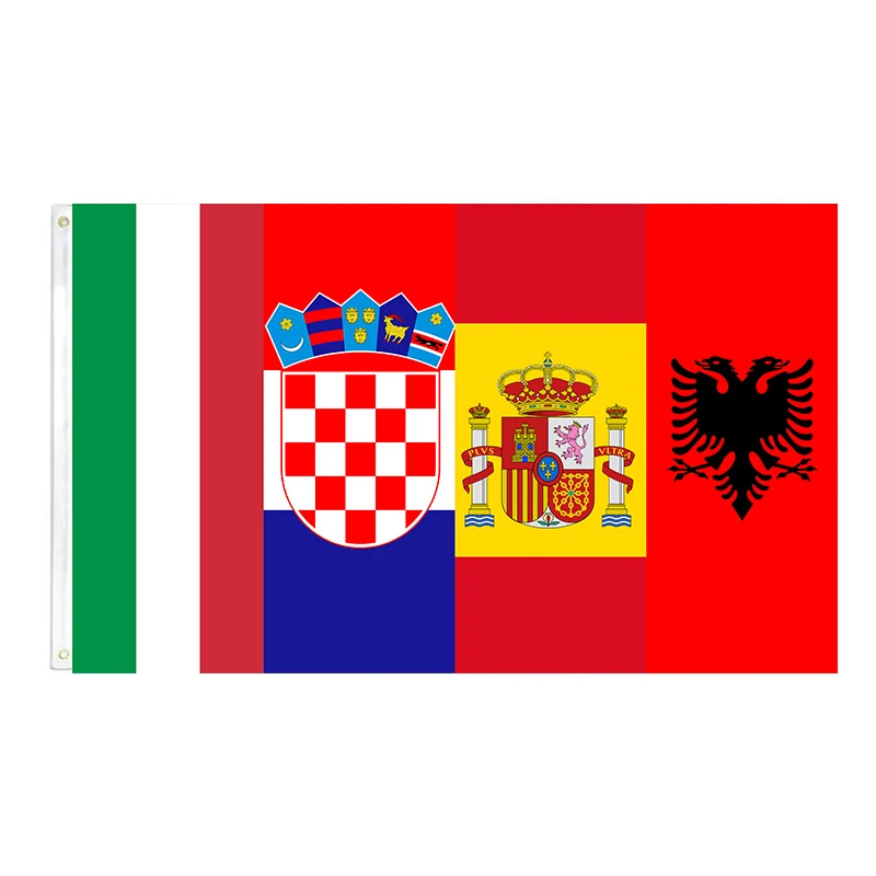 Group B Italy Croatia Spain Albania Flag 2ft*3ft (60*90cm) 3ft*5ft (90*150cm) Size Christmas Decorations Flag Banner