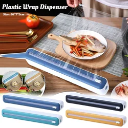 New Plastic Wrap Dispenser Cling Film Dispenser Cutter Saran Wrap Dispenser Aluminum Foil Parchment Paper Injector Kitchen Tool