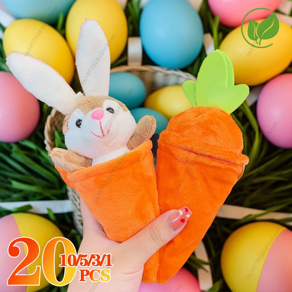 1-20 pçs pingente coelho em cenoura páscoa bonito transformação cenoura coelho pingente cenoura boneca saco charme presente de aniversário das crianças