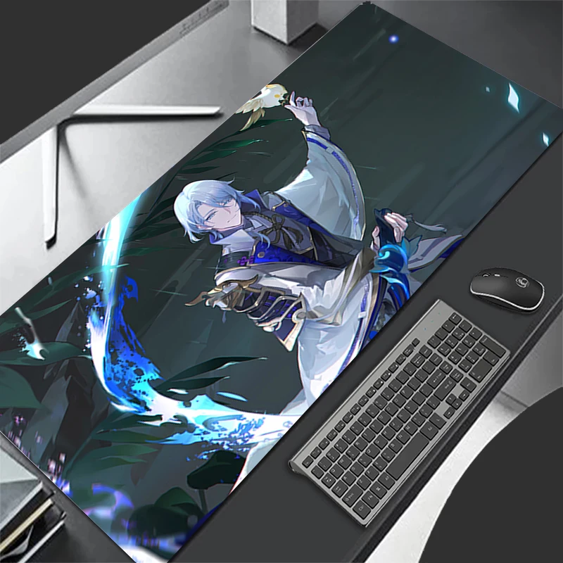 

Mousepad Pattern Mouse Pad Desk Mat Computer Gaming Keyboard Pad Rubber Mat Non Slip G-genshin Impact Kamisato Ayato Mouse Mat