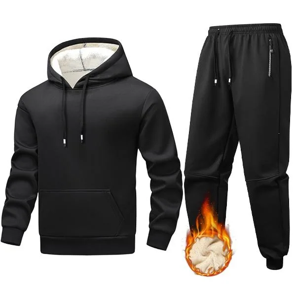 

L 89055 Men's Fce Hooded Set Lamb Velvet Hooded Jacket And Pants Set Spring 2026 Unisex Animal Pattern Resistant to Deformation