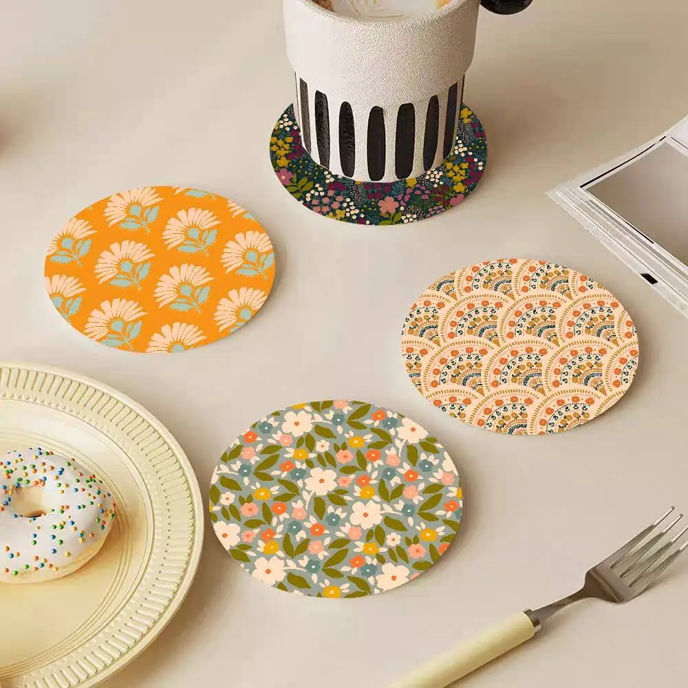 Michel Pallascandor Wooden Coasters Heat-resistant And Non-slip Suitable For Restaurants And Cafes And Make Great Holiday Gifts