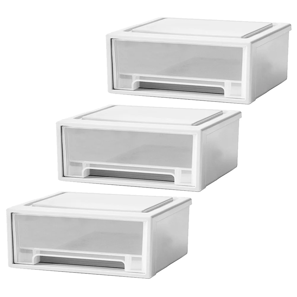 Three Layer Storage Box Drawers Plastic Organizer for Desk Skin Care Cabinet Desktop Pp Office with