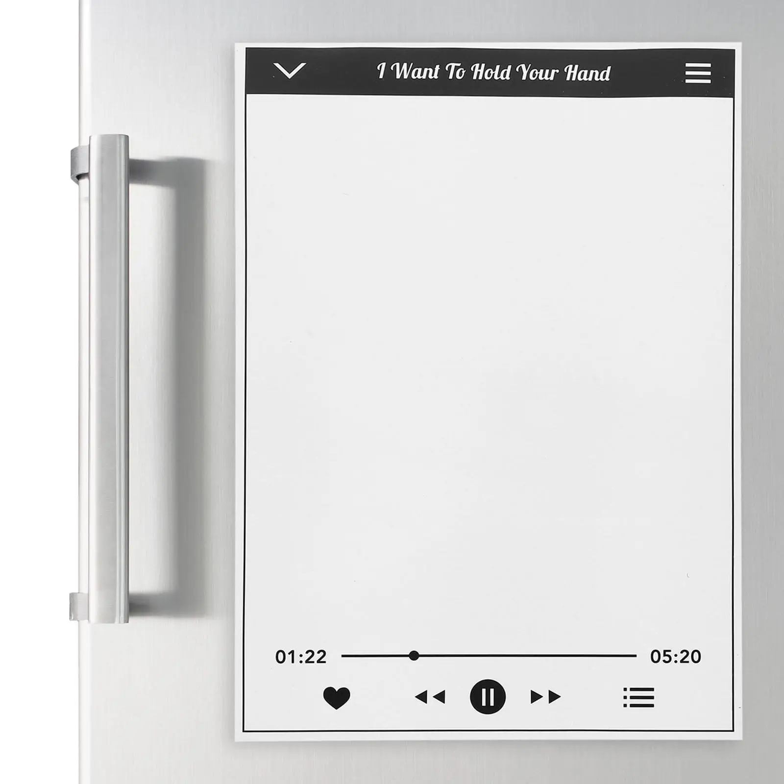 Small Dry Erase Board Magnetic Message Music Refrigerator Magnets List for Fridge Locker Soft Note Pads Lists Room