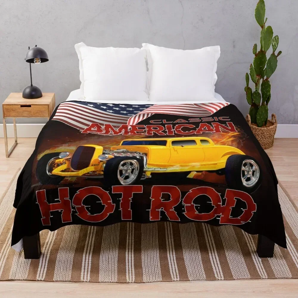 Classic american hot rod Throw Blanket Blankets For Baby Hairys Bed Blankets