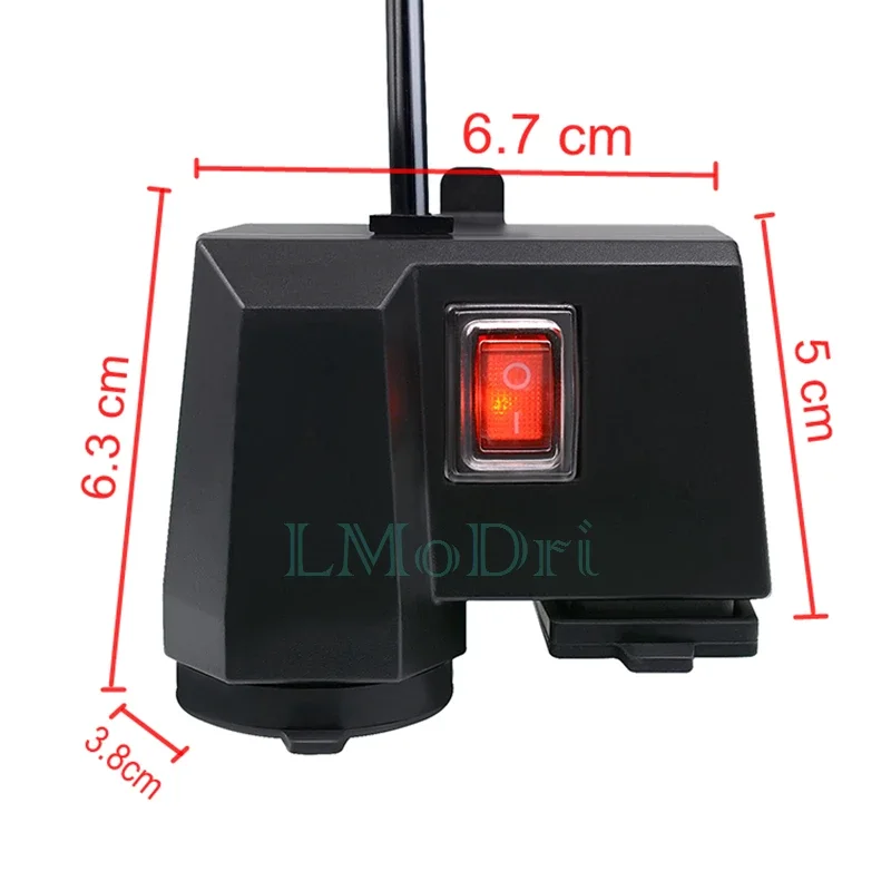 LMoDri Dual USB Power Port Motorcycle Waterproof Lighter Charger With Bracket For 22cm 25mm Handlebar