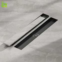 Floor Drain Invisible 60CM Long 304 Stainless Steel Rectangular Bathroom Deodorant and Insect Resistant
