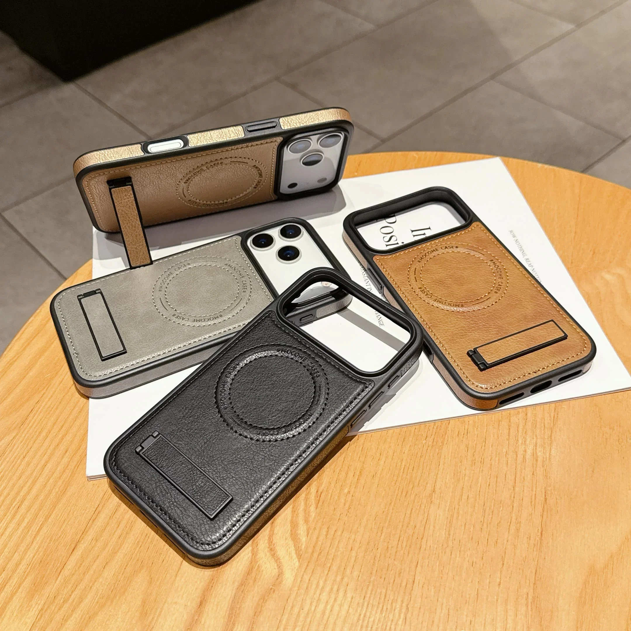 حافظة هاتف مغناطيسية لهاتف آيفون 16 برو ماكس 17 اير 16e 15 بلس 14 13 برو ماكس 12 11 غطاء حماية جلدي غير مرئي #6