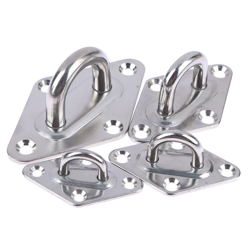 High Quality M5 M6 M8 M10 304 Stainless Steel Ceiling Wall Mount Hook Heavy Duty Anchor Eye Plate For Boat Yoga Swing Hammocks