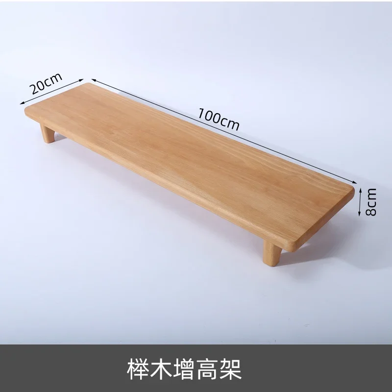 Minimalistisch hoogteverhogend rek Massief houten desktopcomputerstandaard Desktopscherm Monitorstandaard Veelzijdige scène Notebooktafel