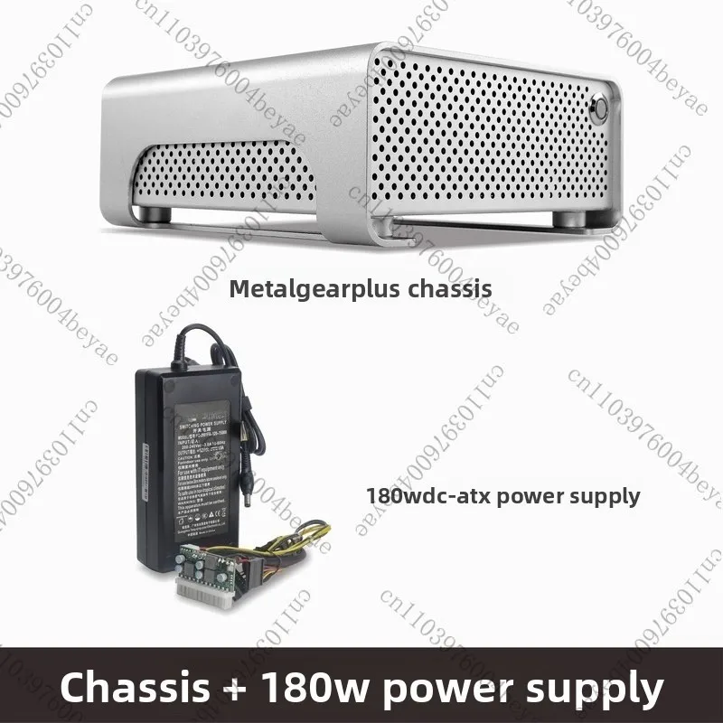 هيكل ITX صغير من الألومنيوم بالكامل من MGP مزود طاقة DC-ATX لسطح المكتب وشاشة عرض أساسية أفقية رفيعة للغاية هيكل صغير