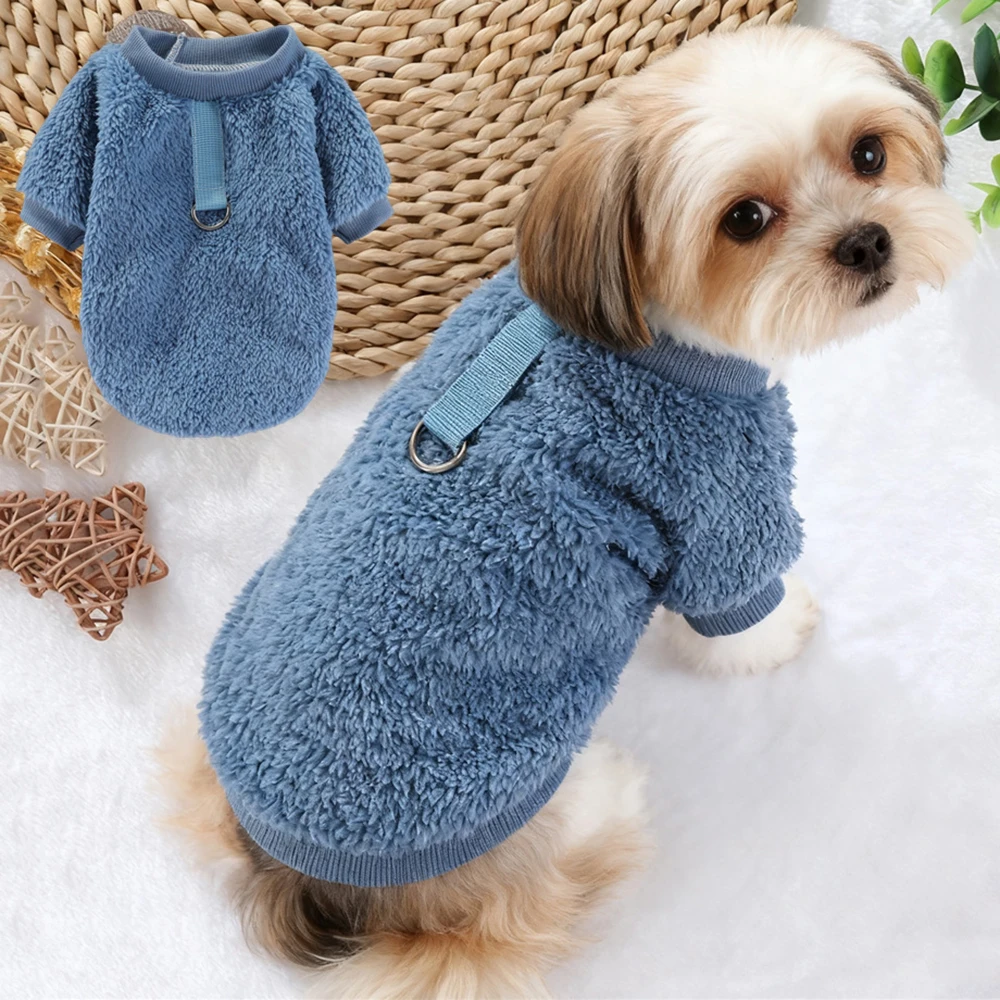 Classic Puppy Dog Sweater for Small Dogs Winter Pet Clothes with Buckle Chihuahua Shih Tzu Maltese Pullovers Mascotas Clothes