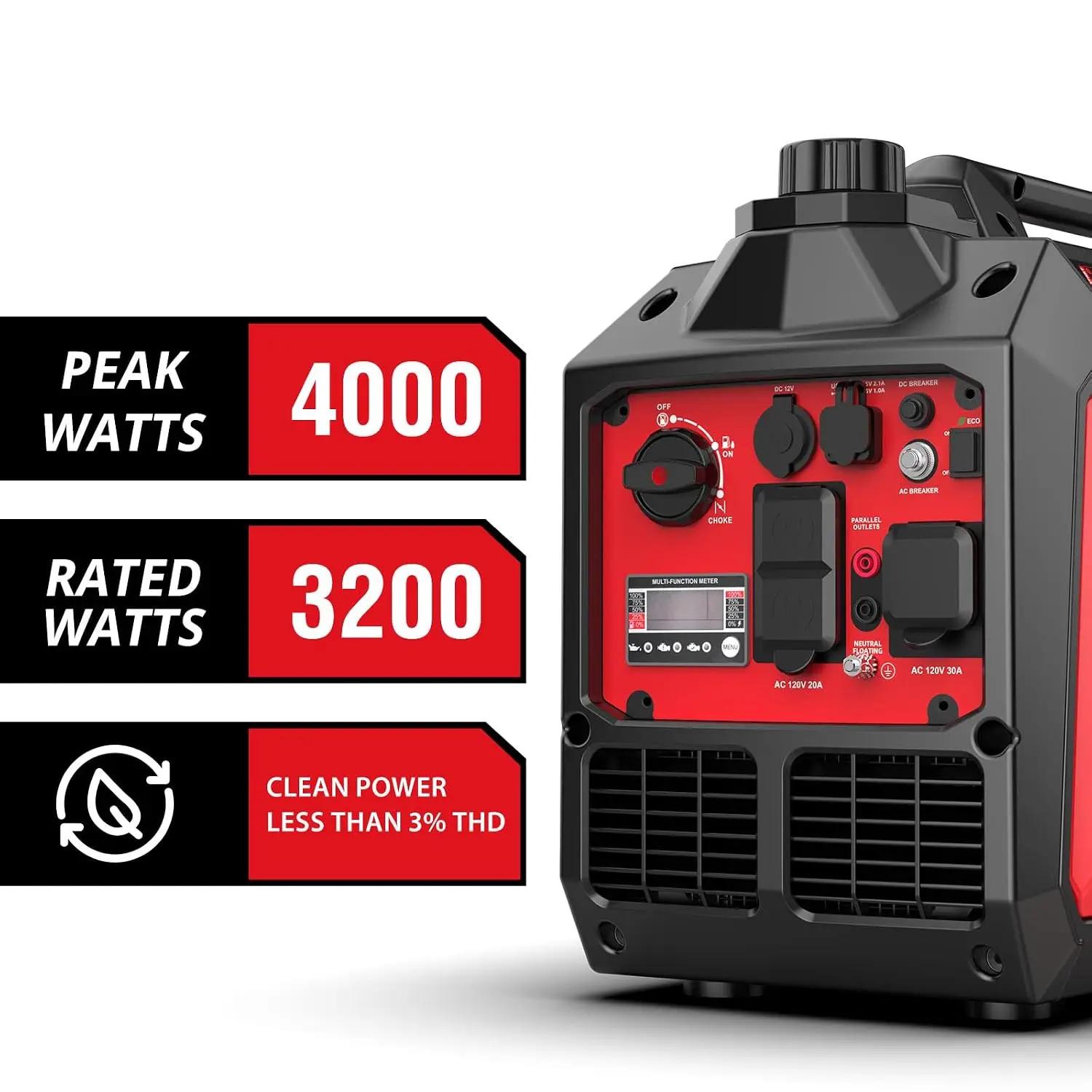 4000W Portable Inverter Generator for Camping & Home, Quiet Power, RV Ready, Customized