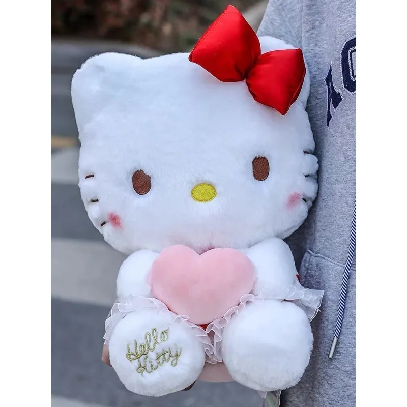 Miniso Sanrio Genuino Kitty Cat Doll Peluche Hello Kitty Cute Doll Room Decorazione Ornamento Regalo di compleanno per le amiche