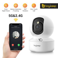 BoyKeep 3MP 5G/2.4GHz WiFi Indoor Home Security IP Smart Pet Dog Camera Automatic Tracking 24/7 Video Surveillance Camera