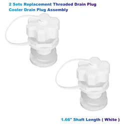 2 Sets Replacement Threaded Drain Plug Cooler Drain Plug Assembly - 1.66