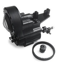 RCGOFOLLOW 2 Speed Reverse Transmission Gearbox with Belt for Axial SCX10 Wrangler Wraith 90048 1/10 RC Truck Car Metal Upgrade