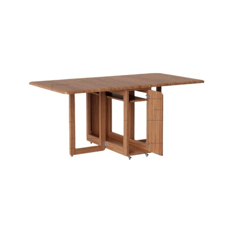 Solid wood stacked dining table Household small apartment dining table, eating table