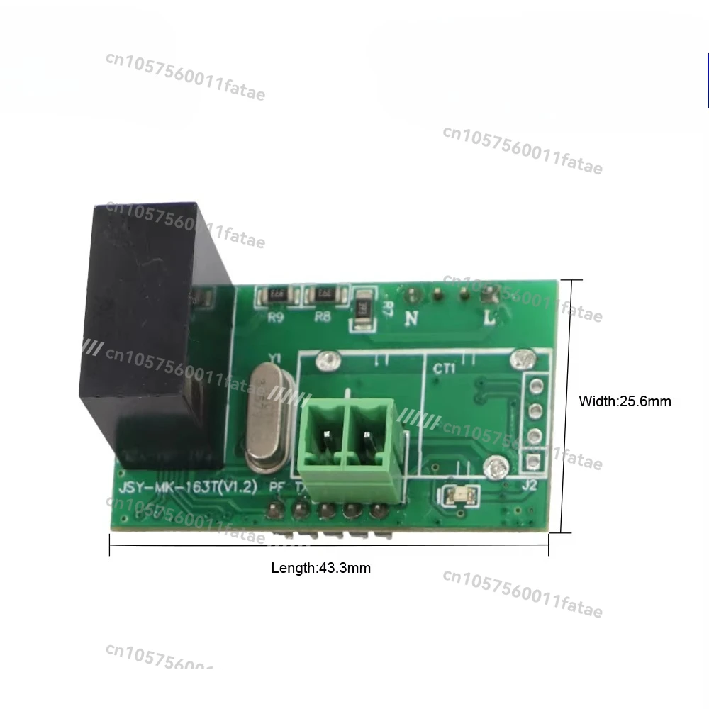 163T 100A AC Micro Wattmeter Ampere Single Phase AC Voltage Strap TTL Communication Energy Meter