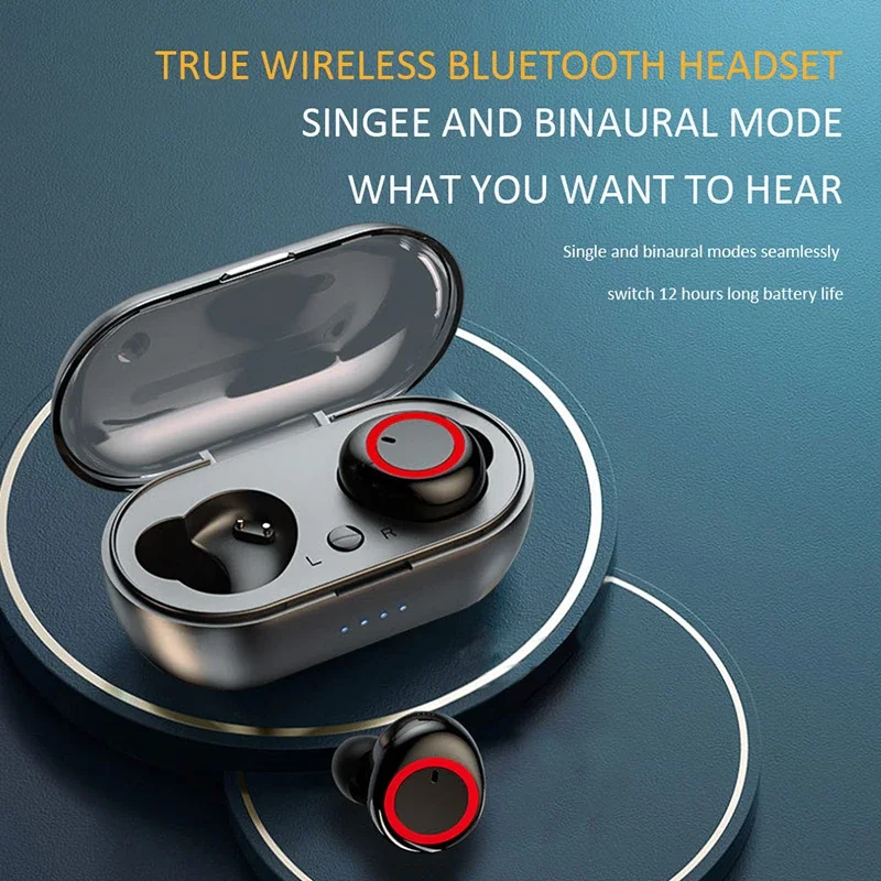 Y50 Wireless Bluetooth Headphones Hifi Stereo Noise.cancelling Earbuds In Ear Touch Headsets Music Sport Earbuds For Smartphones