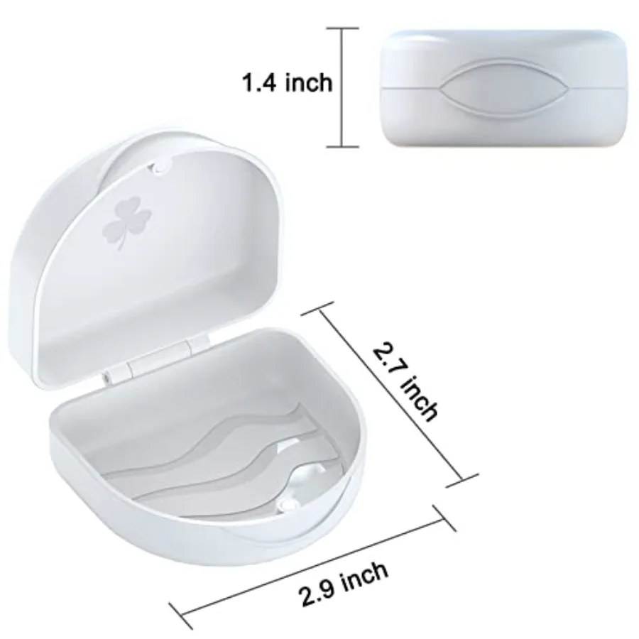 Magnetic Denture Case for Retainer and Mouth Guard, Slim U-Shape Travel Box Strong Magnetic Snap Aligner Holder, Portable Ortho