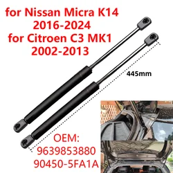 2Pcs 904505FA1A for Nissan Micra March K14 2016-2024 Car Rear Trunk Boot Tailgate Gas Struts Lift Support Rods