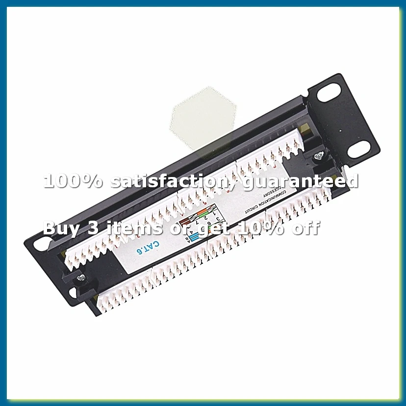 CAT6 8 Ports Patch Panel Rack Network 6.89Inch 1U Rack with RJ45 Socket