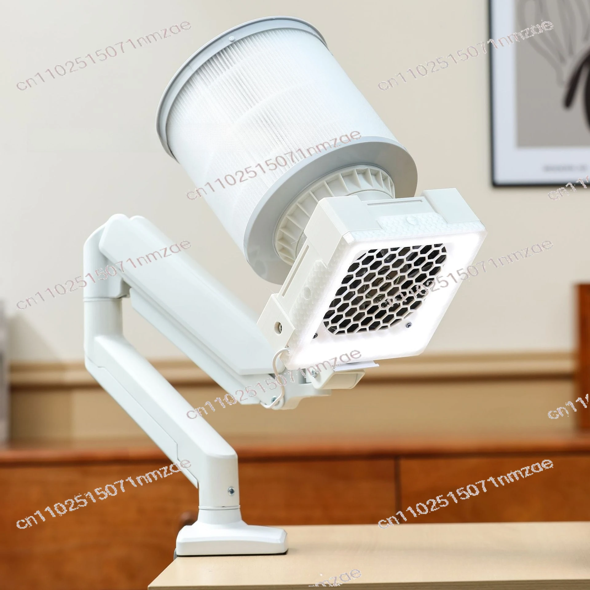 Nail cleaner with lamp bracket Air purification desktop vertical wood carving vacuum cleaner