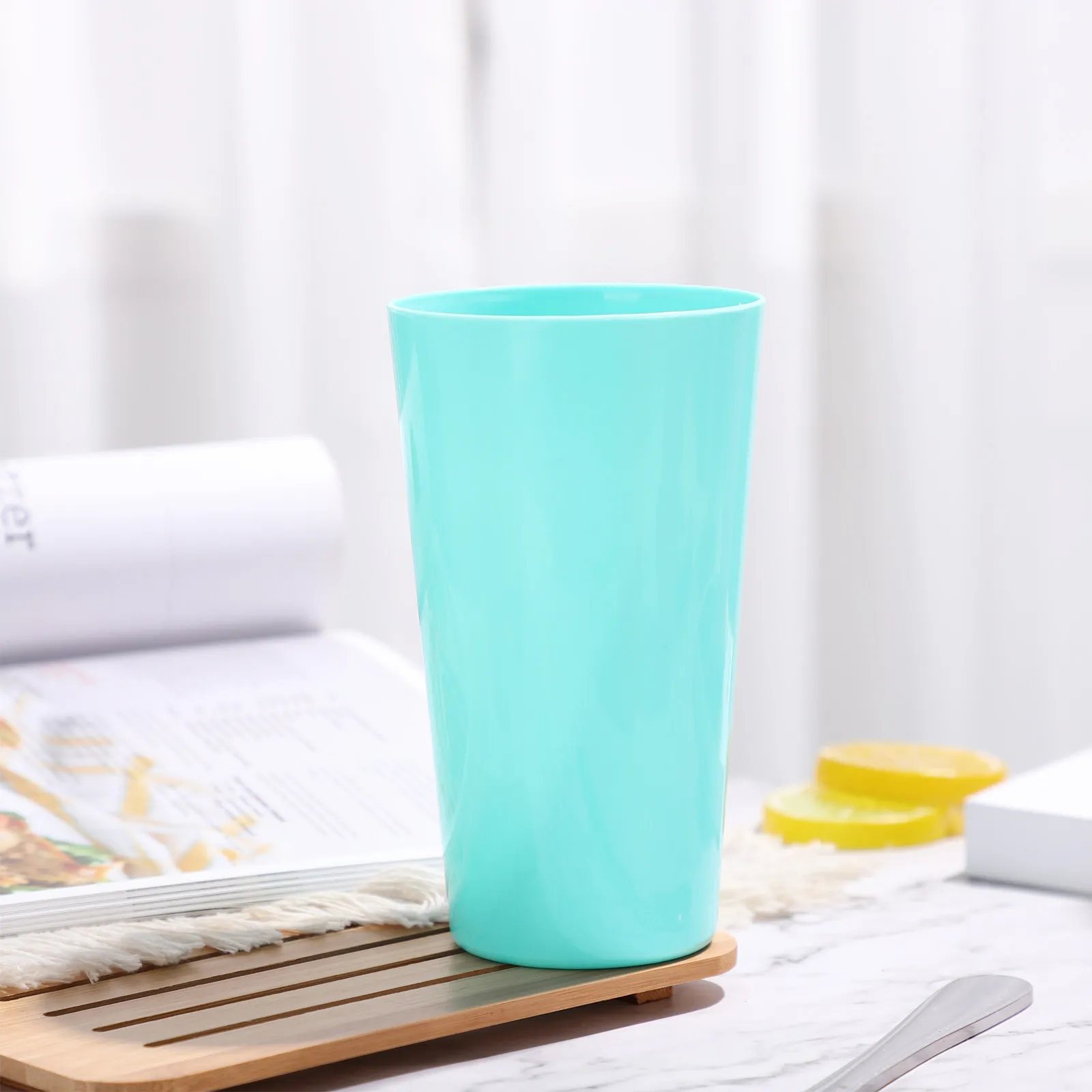 Mixed Color Simple Plastic Water Cups Colored Reusable Drinking Tumblers Stylish Household Beverage Cups Plastic Tumblers