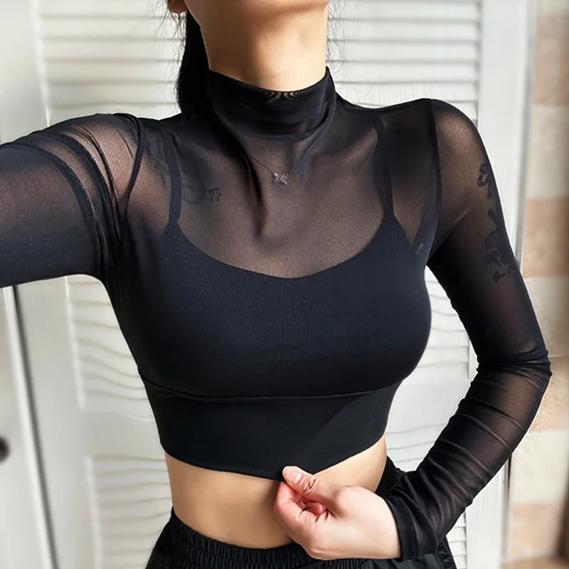 Cloud Hide Black Sports Shirt for Women Fitness Long Sleeve Yoga Blouse Gym Top Running T-Shirt XL Autumn Winter Workout Clothes