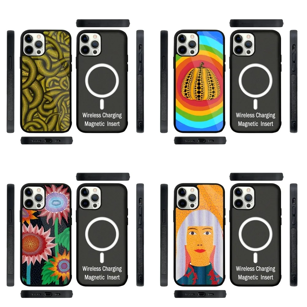 Art YAYOI KUSAMA  Phone Case Strong Magnetic For IPhone 15,14,13,Pro,Max,Plus,11,12,Mini For Magsafe Wireless Charging