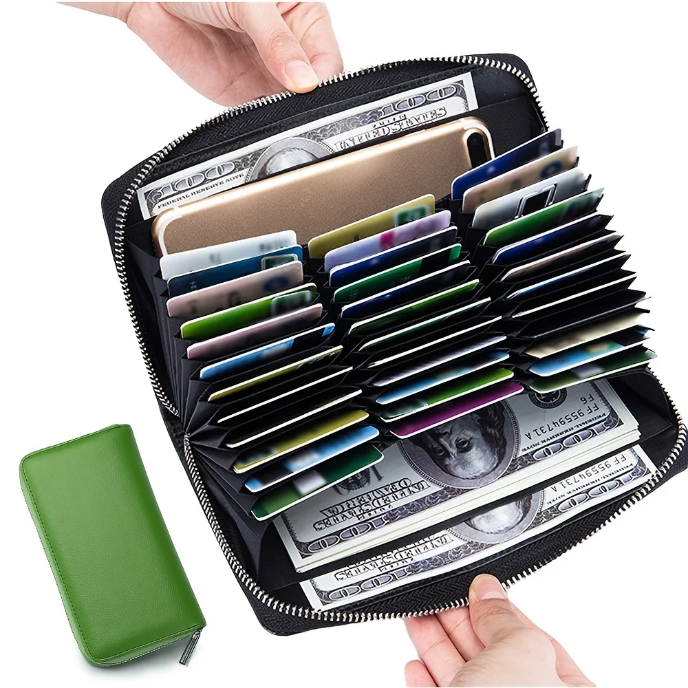 

Zip Around Card Holder, Faux Leather Coin Purse With Multi Card Slots, Women's Credit Card Holder For Member Card & Id Card