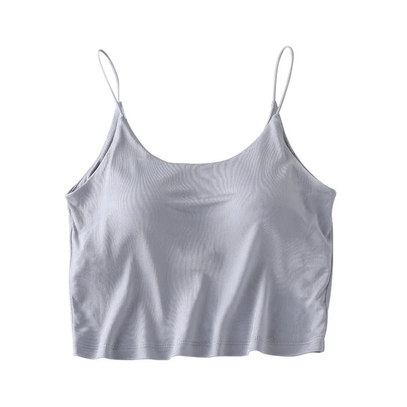 Mulberry silk-free bra integrated sling tube top, silk breathable anti-light short vest