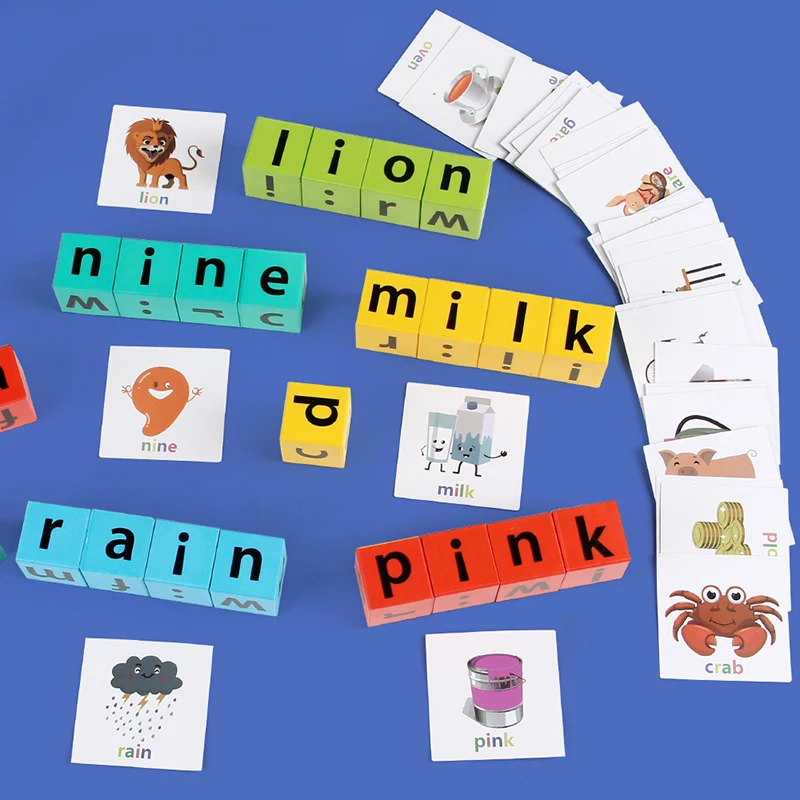 Cubos magnéticos de números em inglês para crianças, blocos de construção interativos de 2,5 cm, brinquedo de aprendizagem