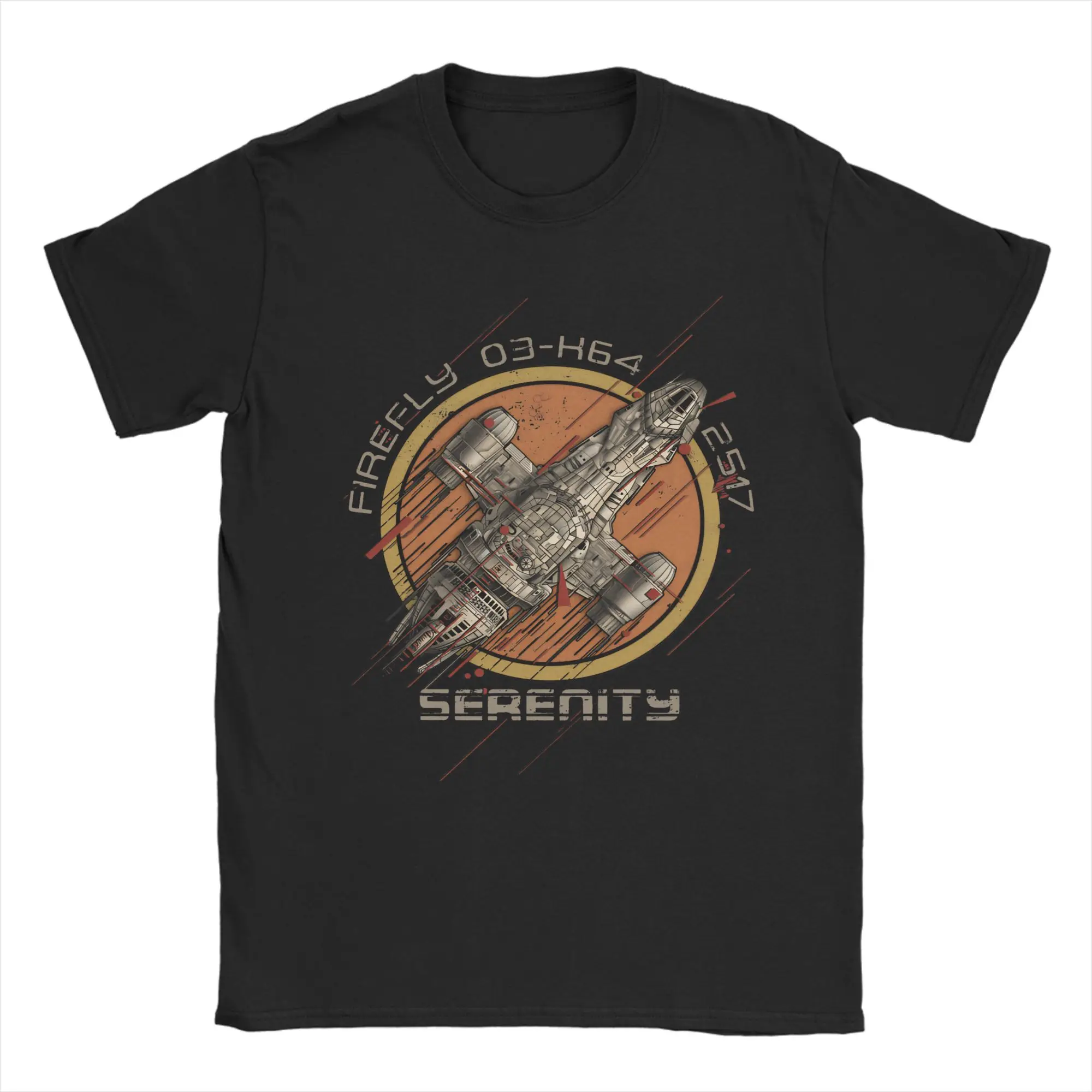 Firefly Serenity JUNKER Cotton T Shirt For Men Summer  Y2K Retro T-Shirts Novelty Tees Plus Size Pattern Tops
